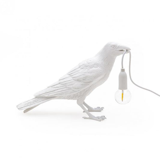 "Bird Lamp" Waiting, weiß