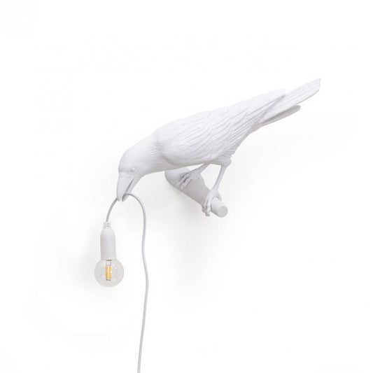 "Bird Lamp" Wandlampe Looking, weiß