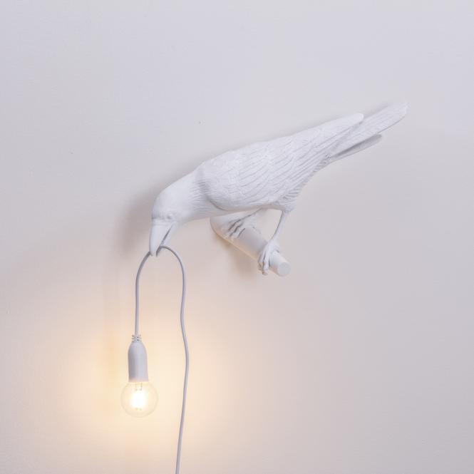 "Bird Lamp" Wandlampe Looking, weiß