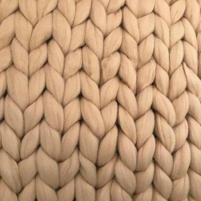 Wolldecke Cosima Chunky Knit, beige