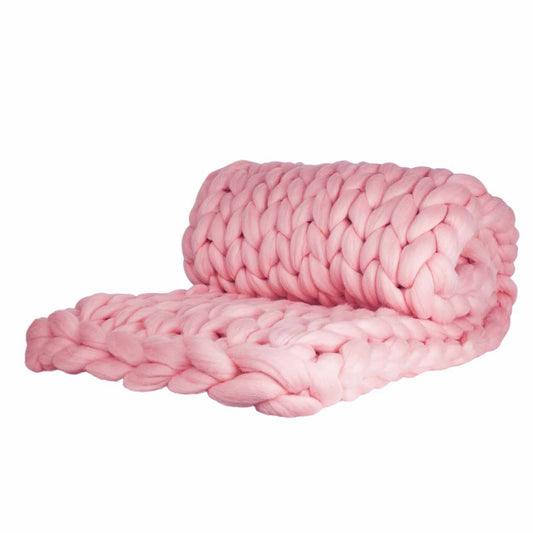 Wolldecke Cosima Chunky Knit, babypink